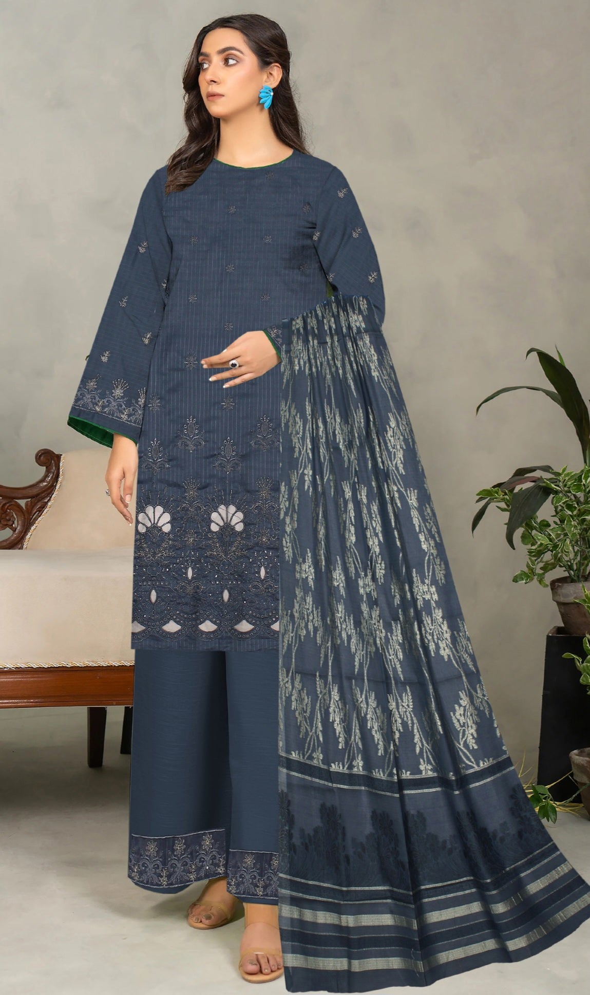 Luxury Lawn Unstitched 3-PC Doriya Suit