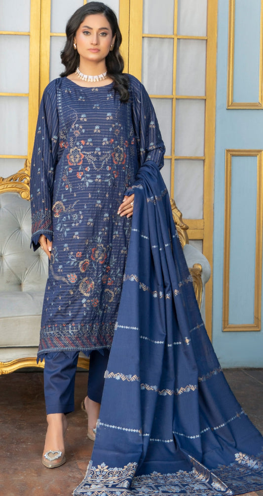 Blue Lawn Unstitched 3-PC Suit by ANAYAT