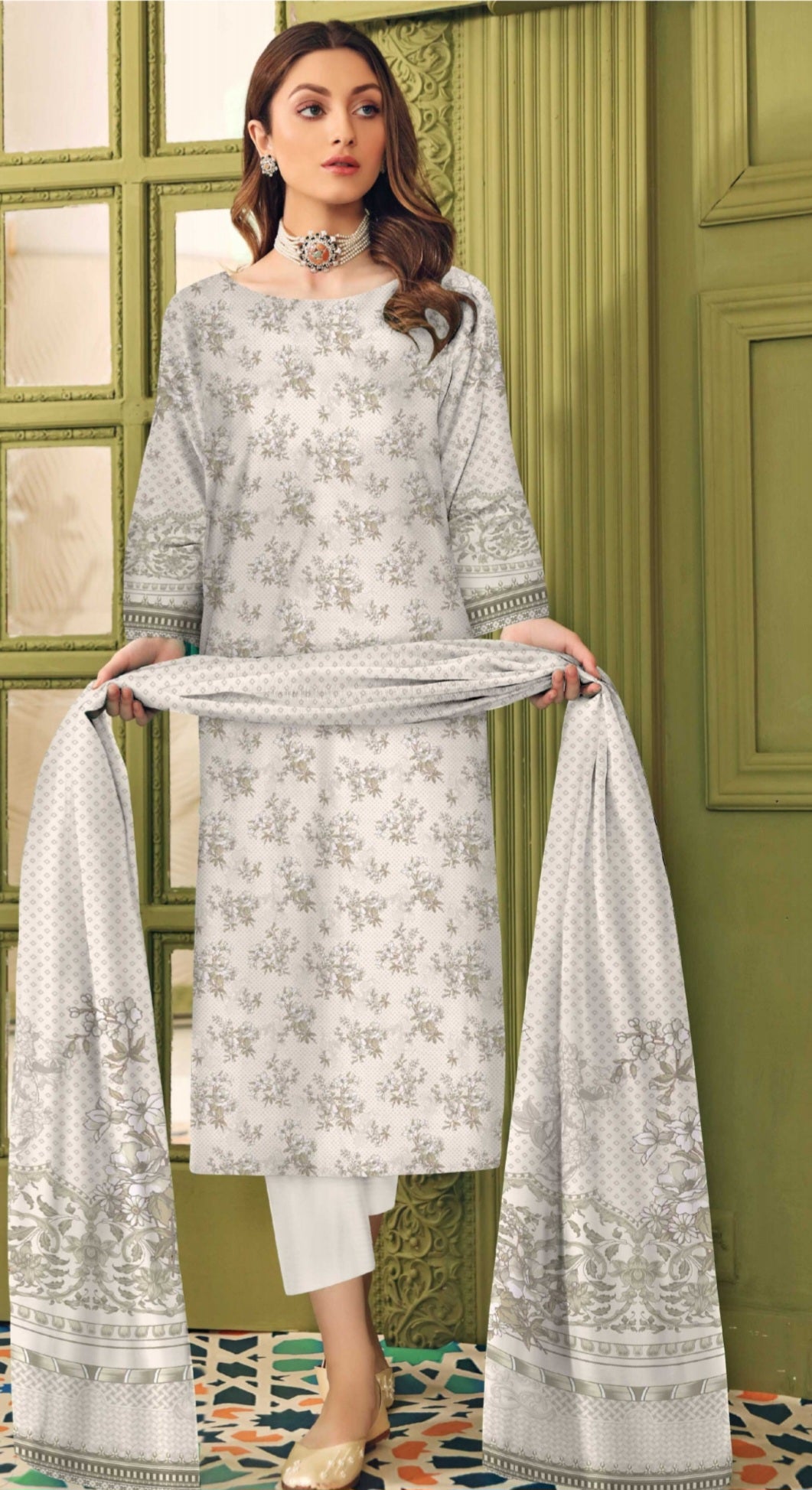 Mother Collection 3-pc Unstitched Suit