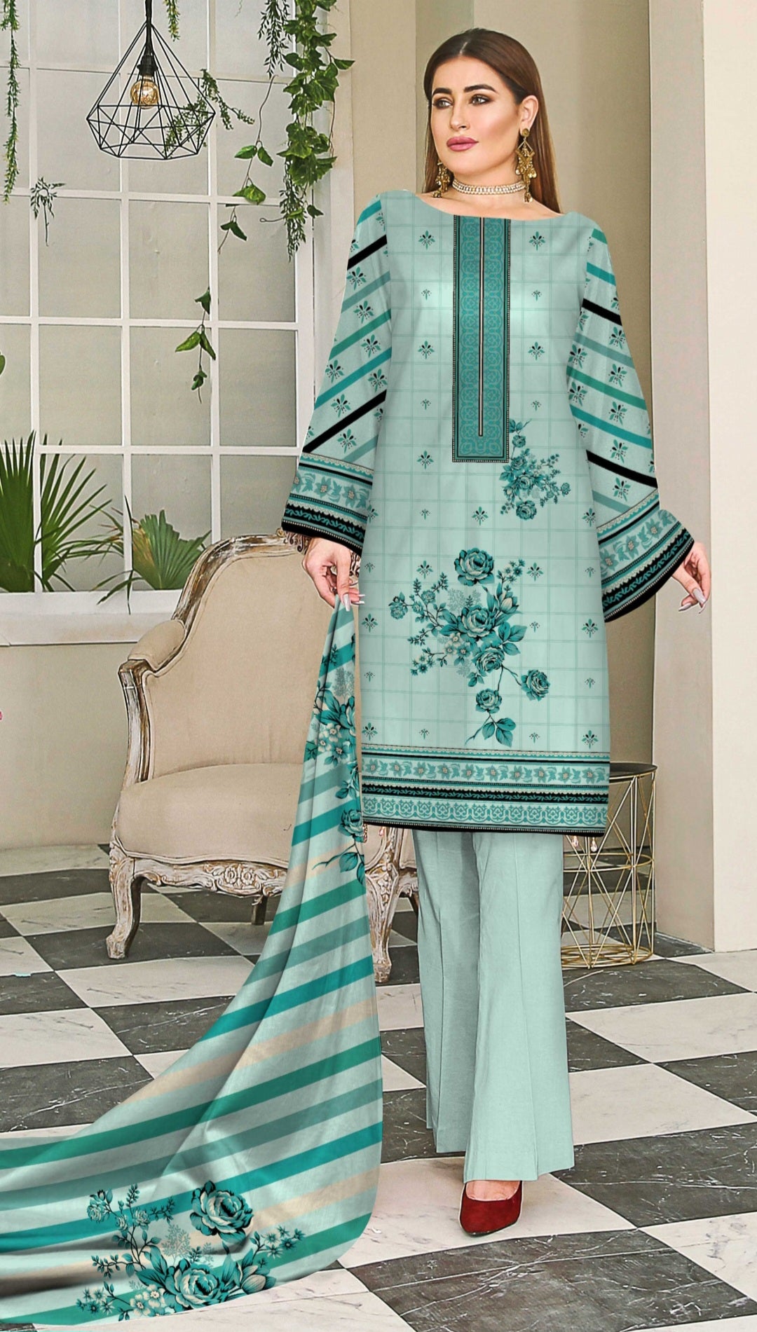 Swiss Lawn 3-pc Unstitched Suit