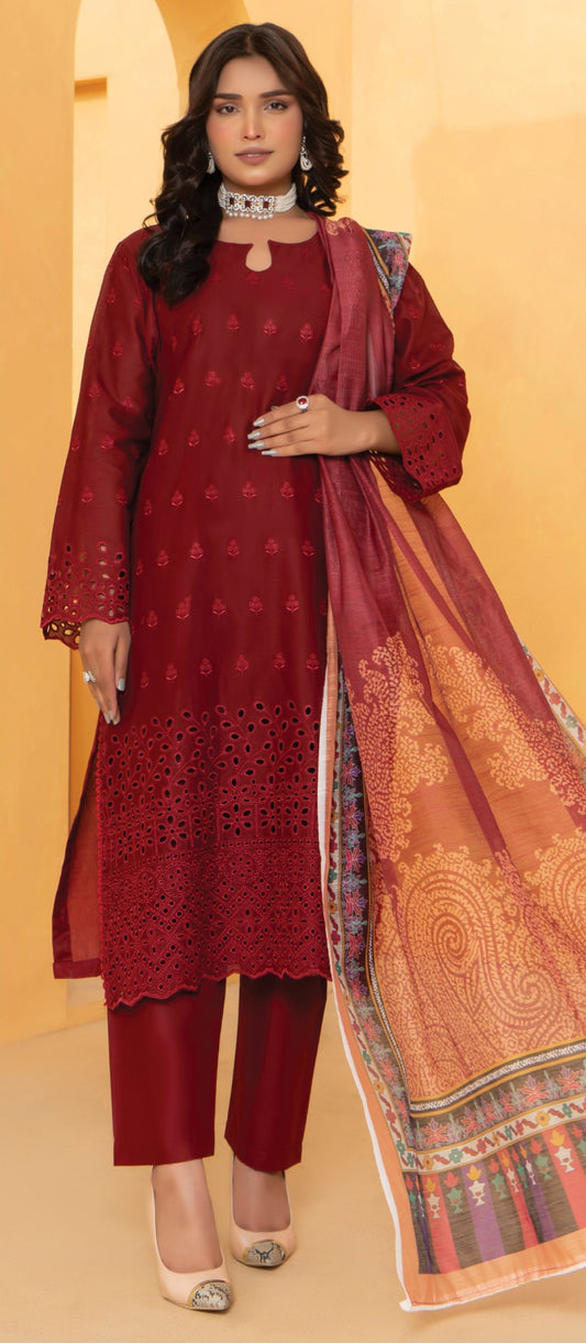 3-PC Lawn Unstitched Suit