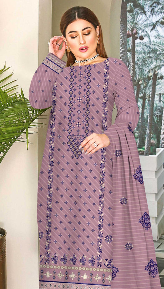 Swiss Lawn 3-pc Unstitched Suit